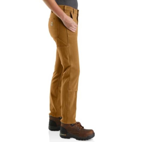 Carhartt Flex Brown Relaxed Twill Carpenter Pants Rugged Flex Size 20W - Picture 3 of 6